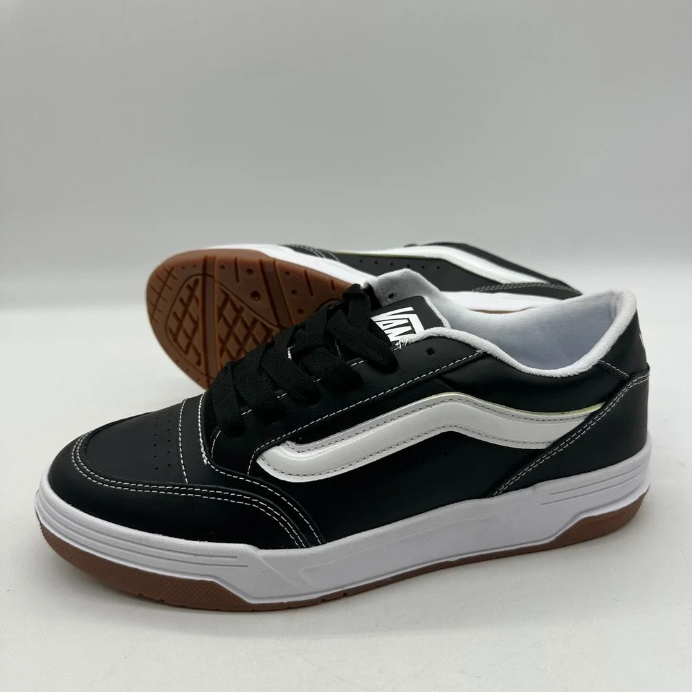 Vans 721356 Mens Size 9.5 VN000D2B9X1 Hylane Black White Gum Leather Skate Shoes